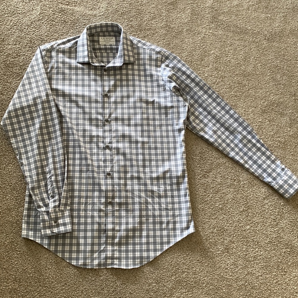 J.M. Haggar Plaid Button-down
